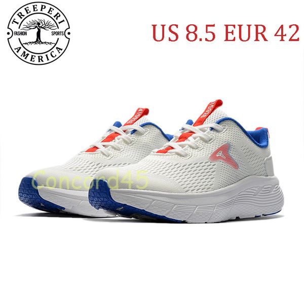 treeperi pi platform soft sole running shoes white racer blue us 8.5 eur 42 for men trainers